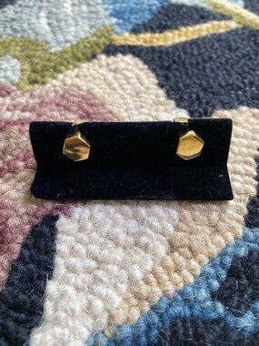 Duchamp Hexagon Gold Tone Cufflinks